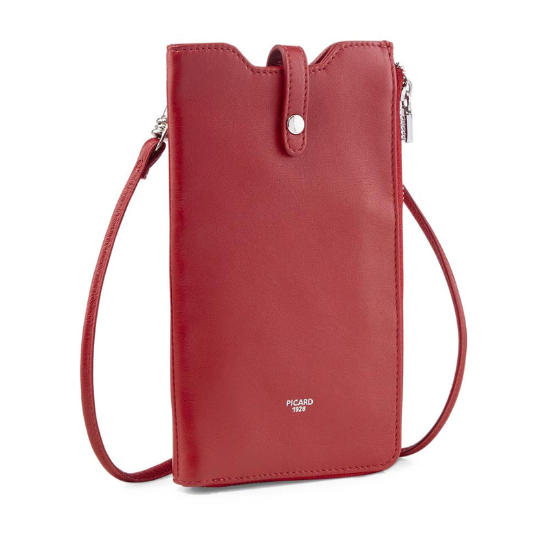 Picard BINGO Phone Pouch Wallet with Shoulder Strap Leather - Red