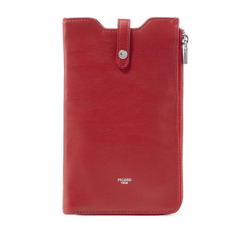 Picard BINGO Phone Pouch Wallet with Shoulder Strap Leather - Red