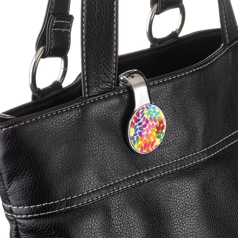 Troika Handbag Holder and Bag Clip - Colourful Leaves