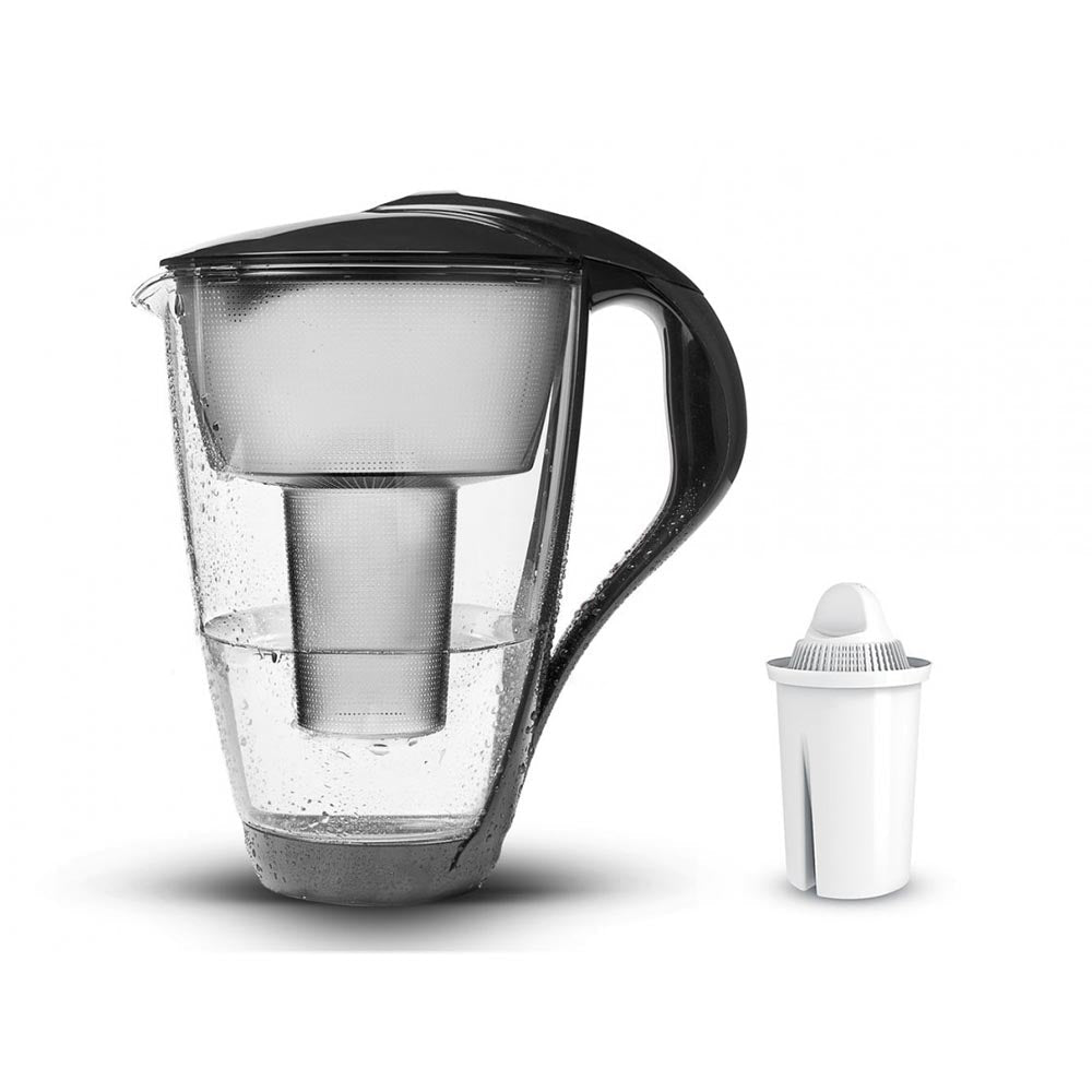 PearlCo Glass Water Filter Jug - Anthracite