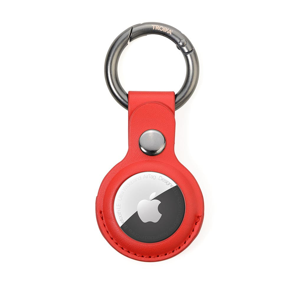 TROIKA Apple AirTag Cover and Keyring - Red
