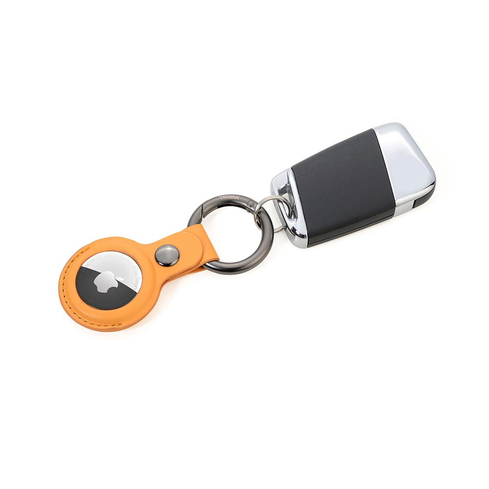 TROIKA Apple AirTag Cover and Keyring - Yellow
