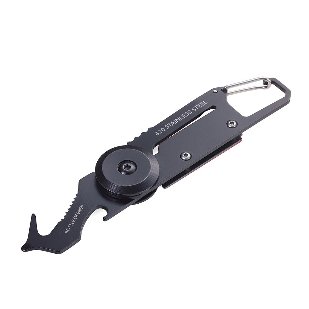 TROIKA Pocket Multi-Tool: 5 Functions with Parcel Knife EGON Black/Red