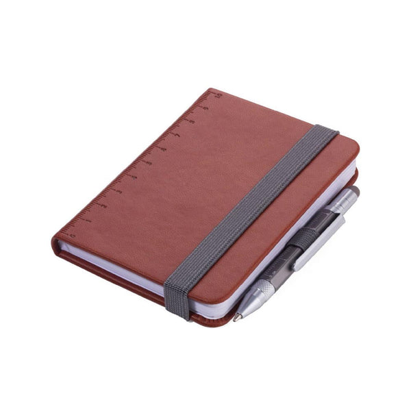 TROIKA Notepad A7 & Mini Ballpoint Pen Toolkit LILIPAD+LILIPUT Brown