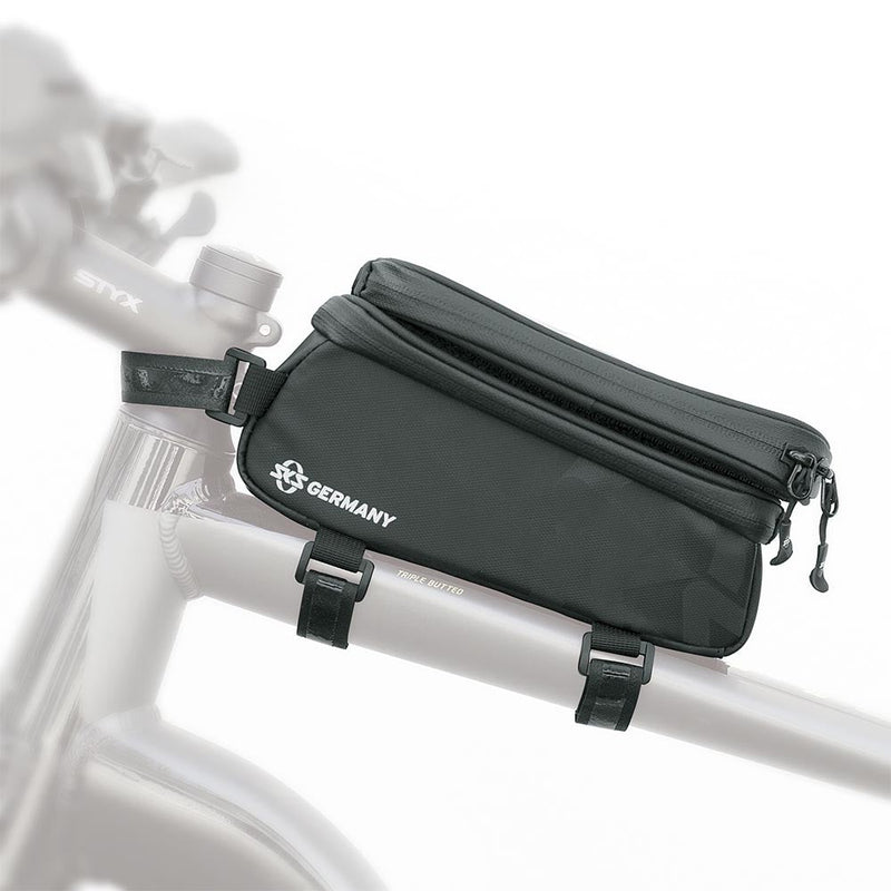 SKS Bike Top Tube Bag with Clear Smartphone Pouch - EXPLORER SMART Black