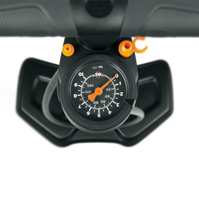 SKS Bike Multi-valve/Multi-use Floor Pump - AIRWORX 10.0 Orange