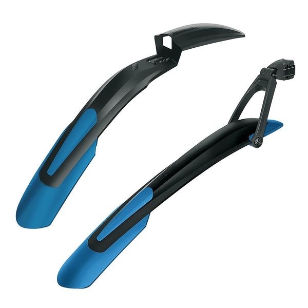 SKS Front and Rear Mudguard SHOCKBLADE AND X-BLADE SET in BLUE 29 INCH