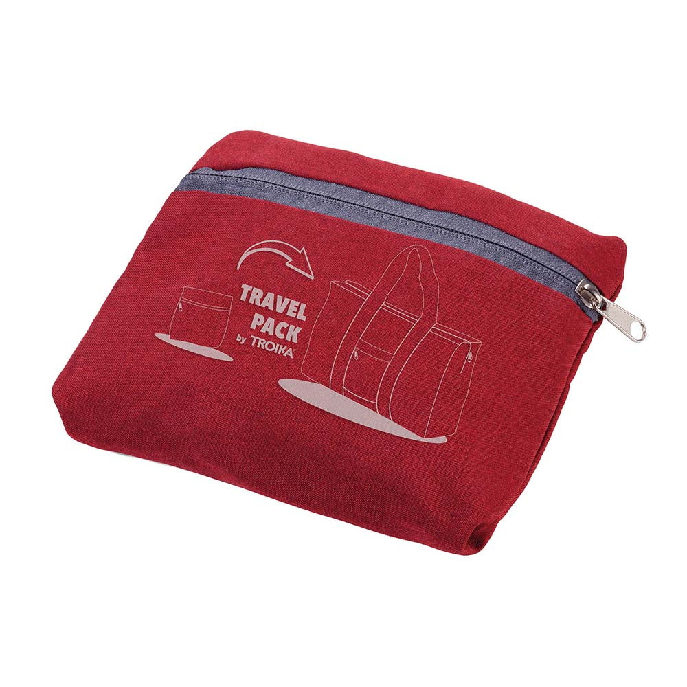 Demo - Troika Foldable Travel Bag 24l - Grey & Red