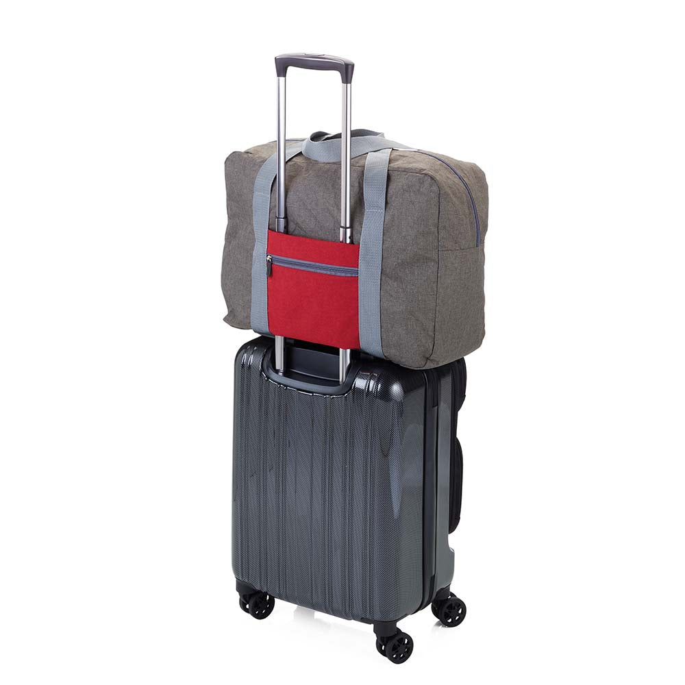 Demo - Troika Foldable Travel Bag 24l - Grey & Red