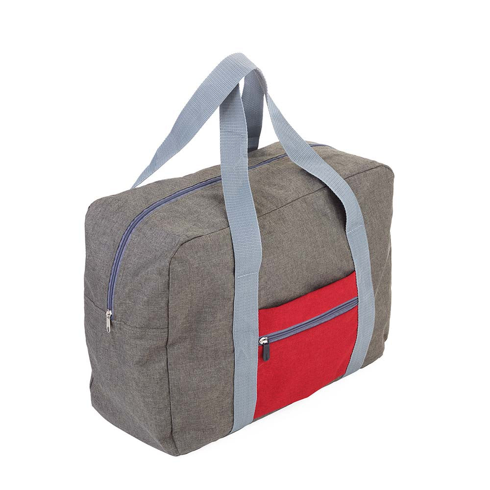 Demo - Troika Foldable Travel Bag 24l - Grey & Red