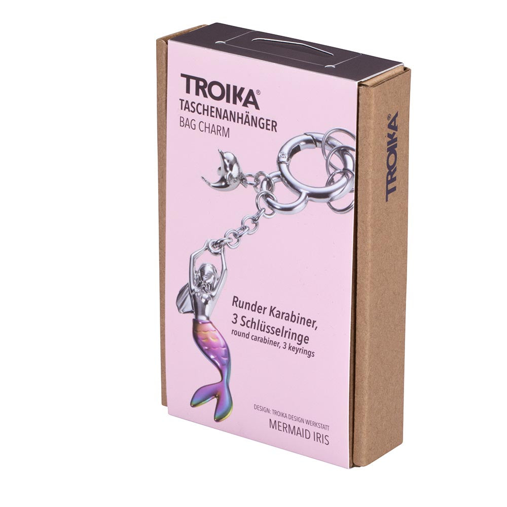 Troika Bag Charm with Two Charms Mermaid & Dolphin