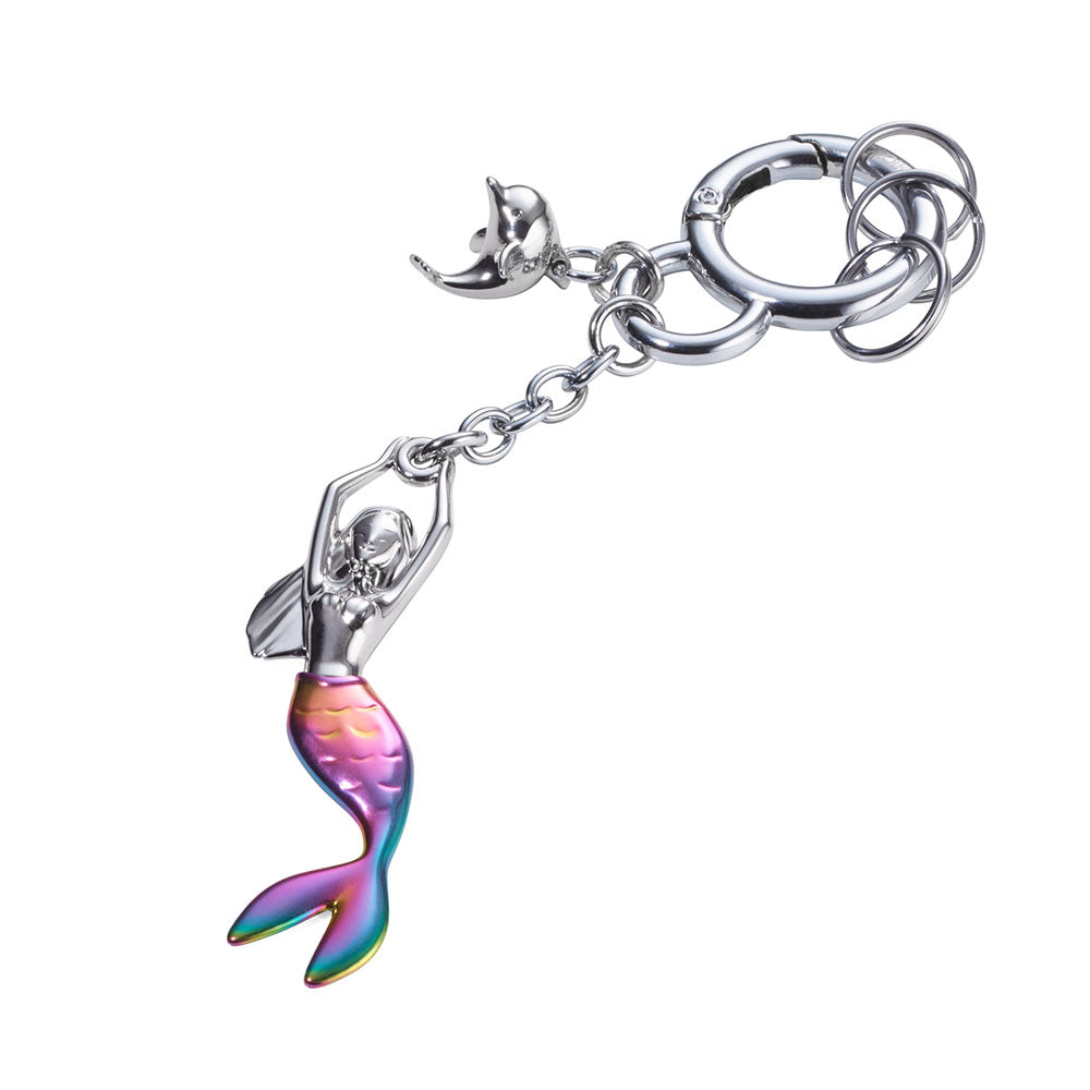 Troika Bag Charm with Two Charms Mermaid & Dolphin