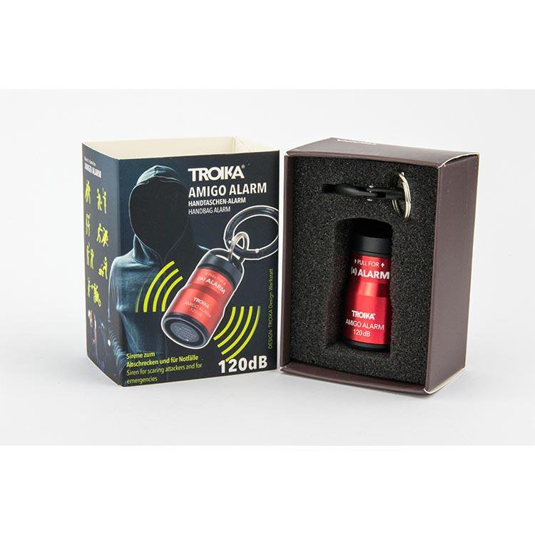 Troika Amigo Handbag Keyring Alarm - Black & Red