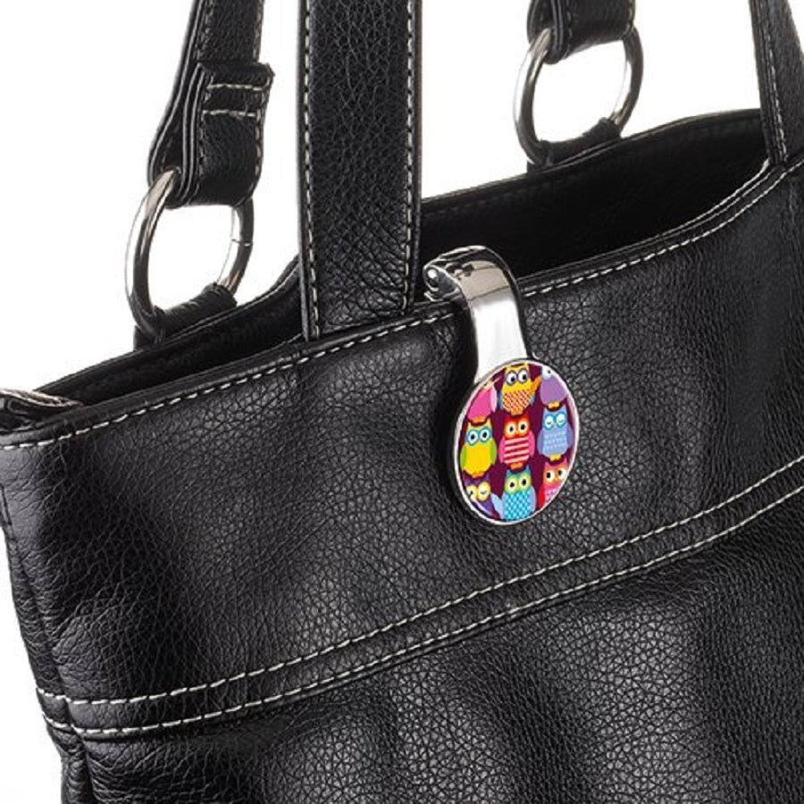 TROIKA Handbag Holder with Bag Clip – Owls