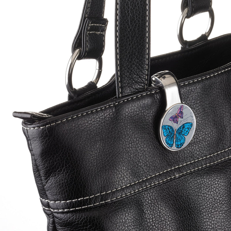 TROIKA Handbag Holder with Bag Clip – Vintage Butterflies