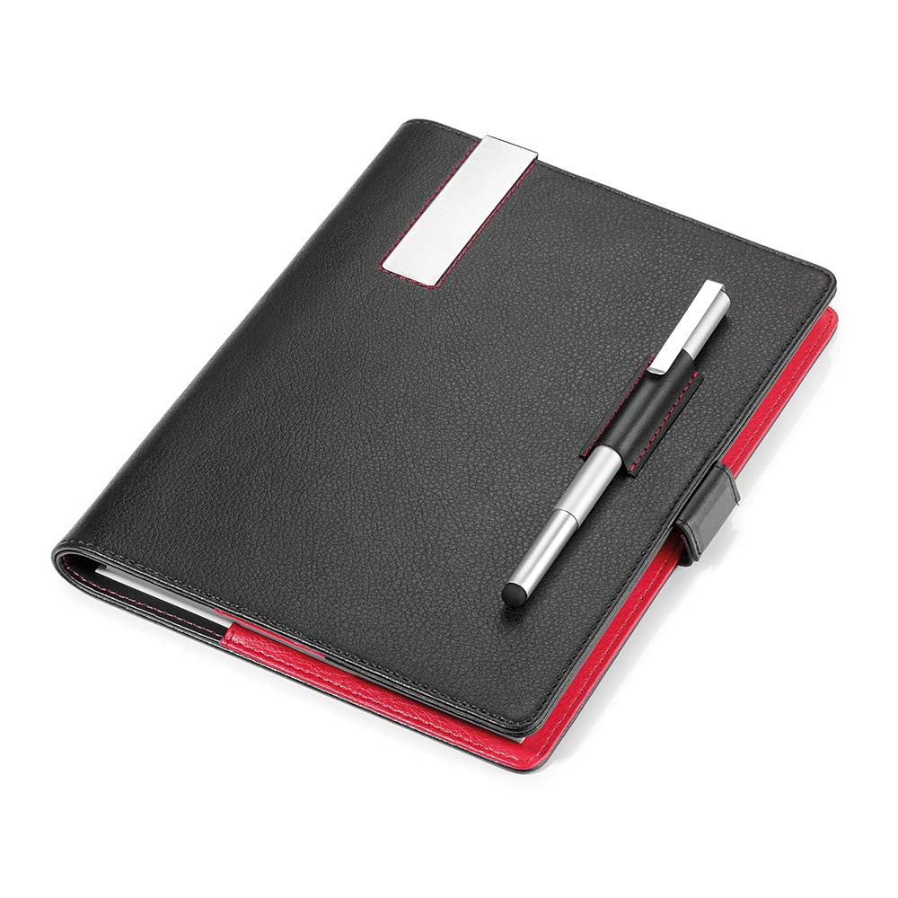 TROIKA Travel Organiser with A5 Notepad and Stylus Pen - Red Pepper