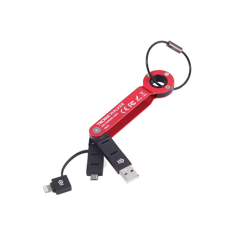 Troika Walker USB Charging and Data Transfer Cable - Red