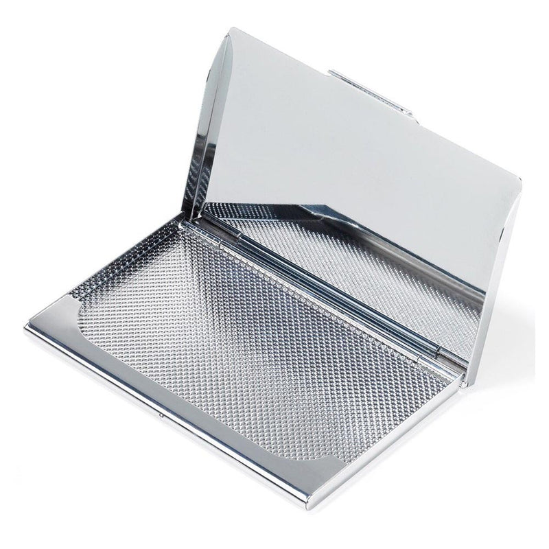 Troika Business Card Case with Personalisable Blank Cover - Silver