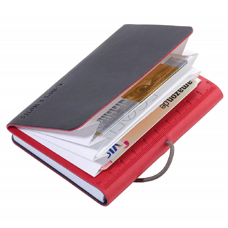 TROIKA Card Case Wallet and Notepad DIN A7 Red/Black