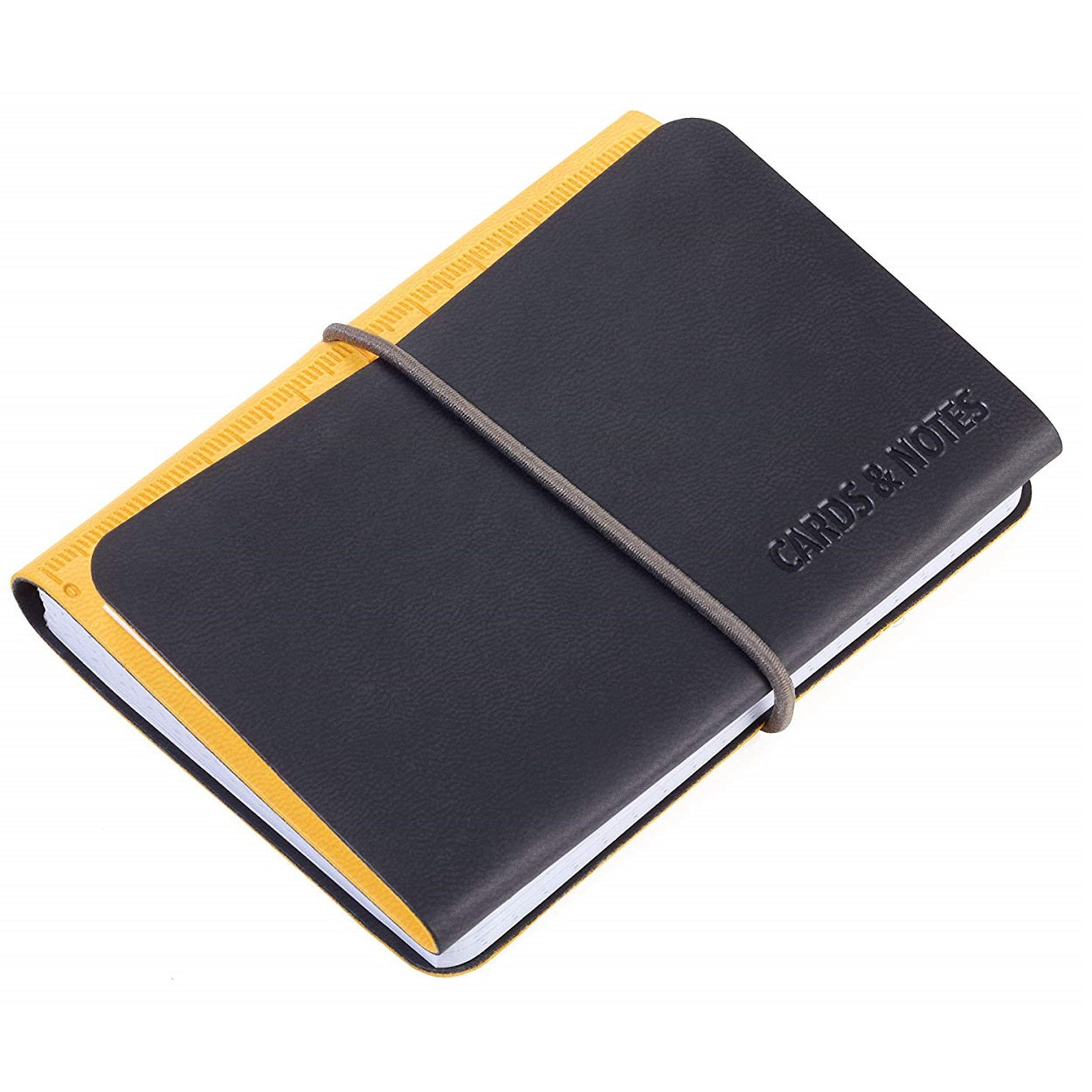 TROIKA Card Case Wallet and Notepad DIN A7 Yellow/Black