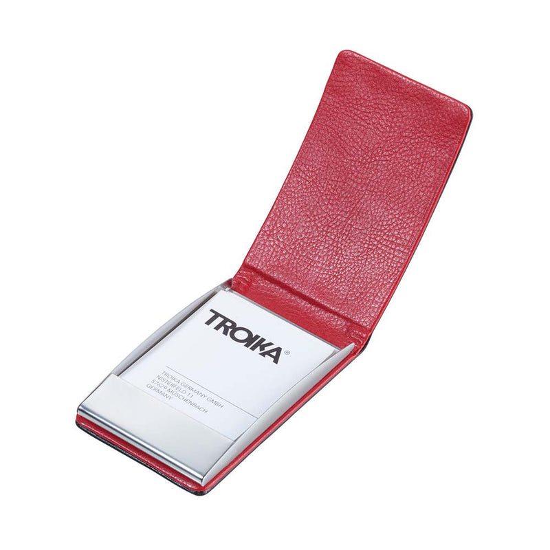 TROIKA Business and Credit Card Case with RFID - Red & Black
