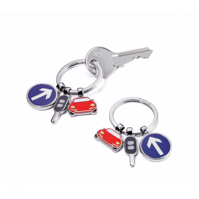 TROIKA Keyring with 3 Charms ON THE ROAD