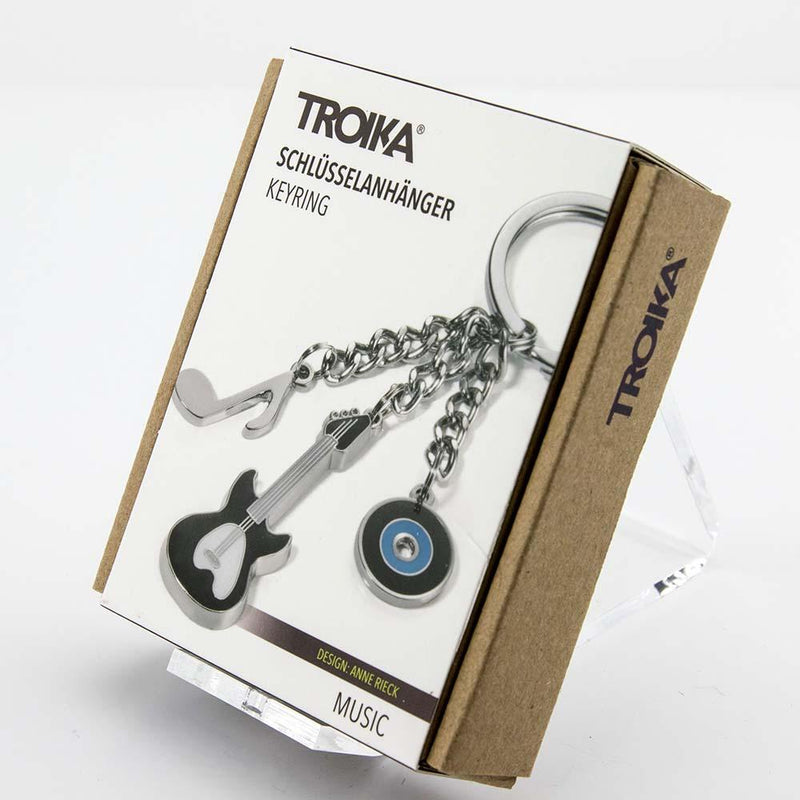 TROIKA Keyring with 3 Charms MUSIC