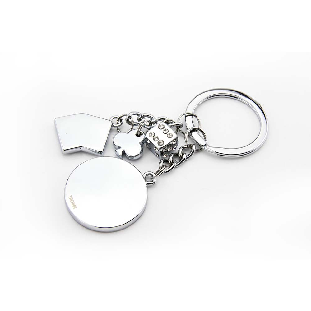 TROIKA Keyring with 4 Charms VEGAS GRAND CASINO