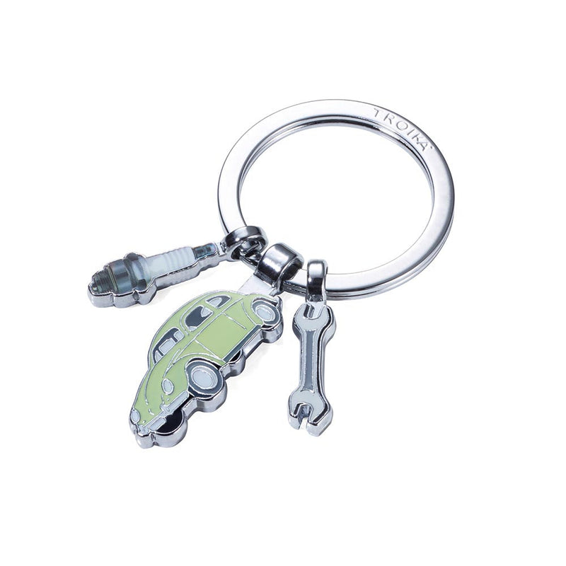 TROIKA Keyring with 3 Charms VOLKSWAGEN TYPE1 BEETLE
