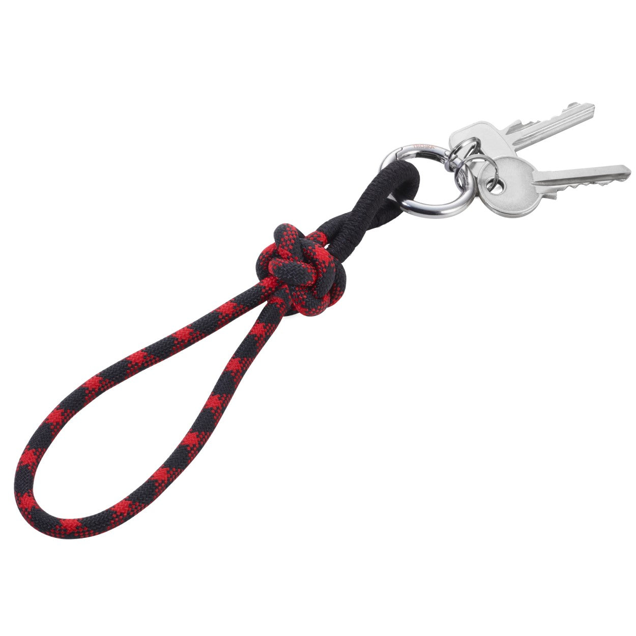 TROIKA Keyring Sail Rope with Decorative Knot CORDULA – Red and Black