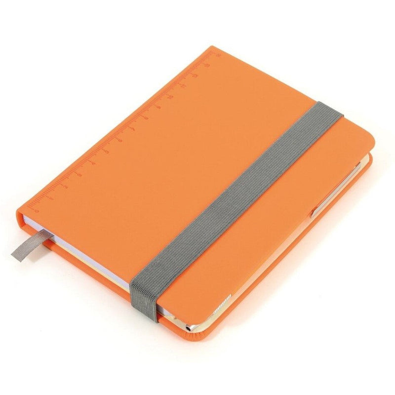 TROIKA A6 Notepad with Slim Multitasking Ballpoint Pen in Neon Orange