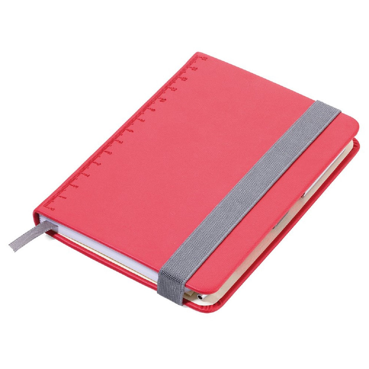 TROIKA Notepad A6 with Slim Multitasking Ballpoint Pen - Red