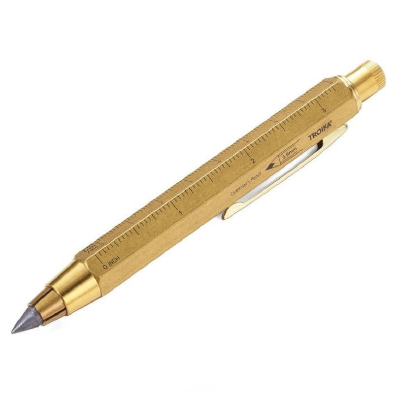 TROIKA Carpenter's Pencil Thick ZIMMERMANN 5,6 – Antique Brass Colour