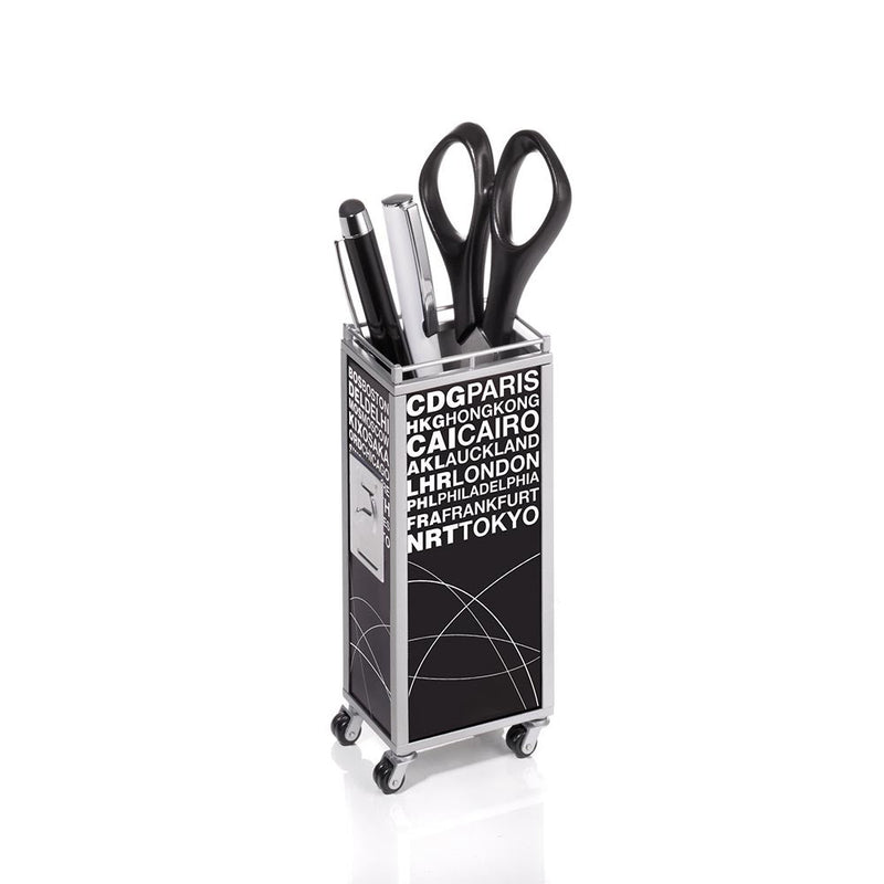 Troika Pen and Stationery Holder MINI Trolley - Black