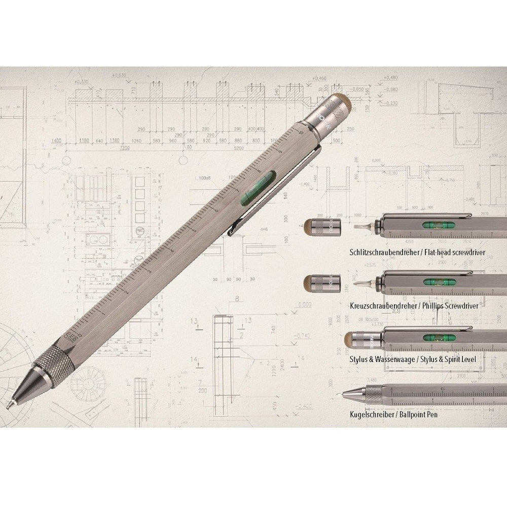 TROIKA Multitasking Ballpoint Pen Mini Tool CONSTRUCTION MIDNIGHT