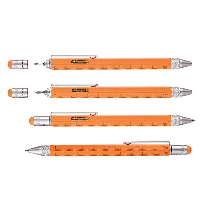 Troika Multitasking ballpoint pen "CONSTRUCTION" (Neon Orange Silver)