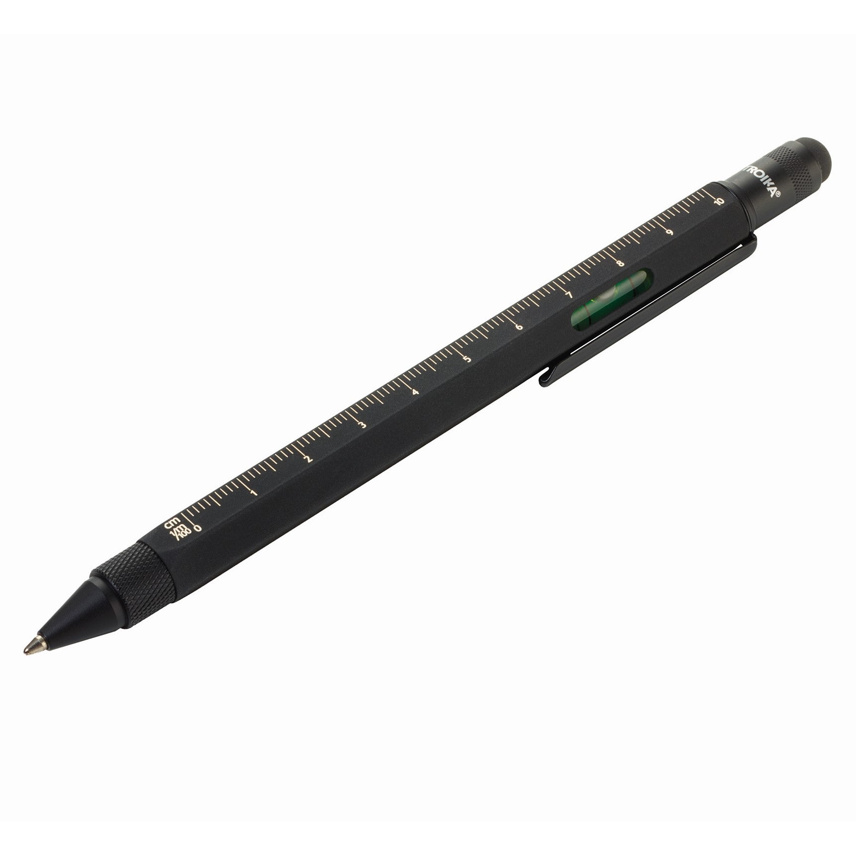 TROIKA Ballpoint Pen with Integrated Mini-Tools CONSTRUCTION Super Black