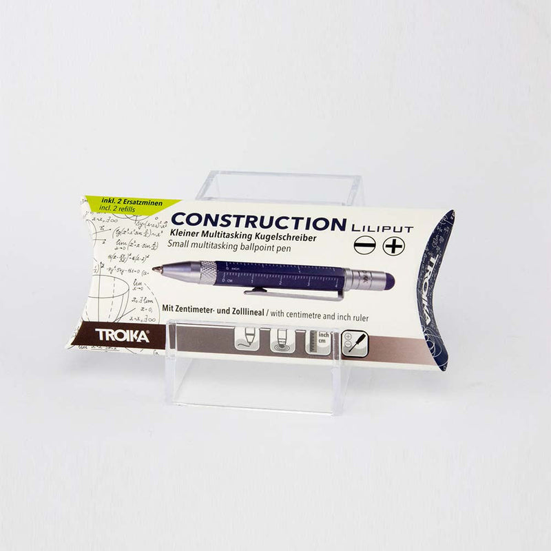 TROIKA Multitasking Mini Ballpoint Pen CONSTRUCTION - Blue