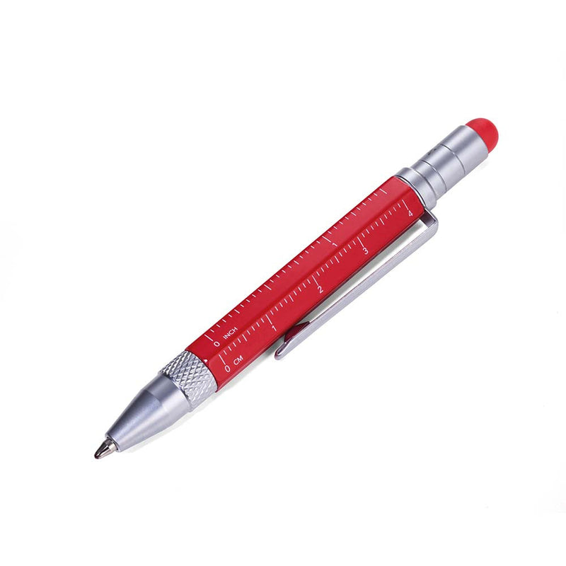 TROIKA Multitasking Mini Ballpoint Pen CONSTRUCTION - Red
