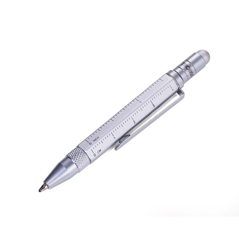 TROIKA Multitasking Mini Ballpoint Pen CONSTRUCTION - Silver
