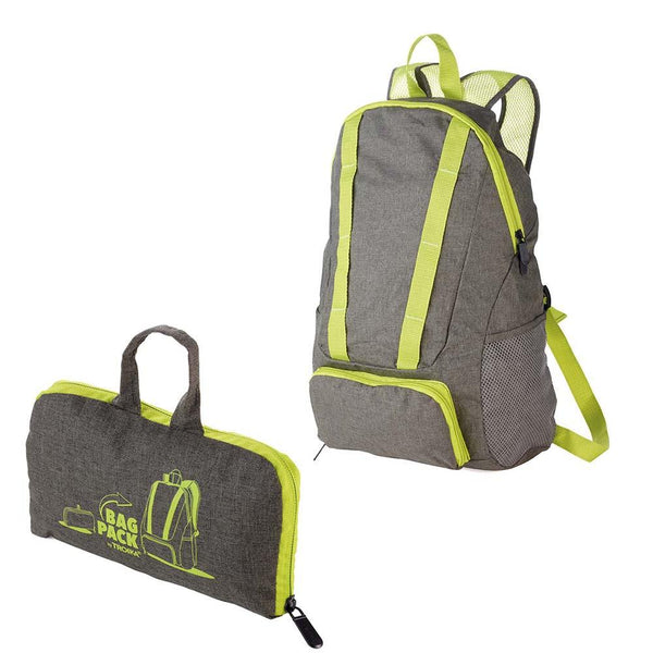 TROIKA Backpack Foldable BAGPACK 12 Litre - Neon Green/Grey