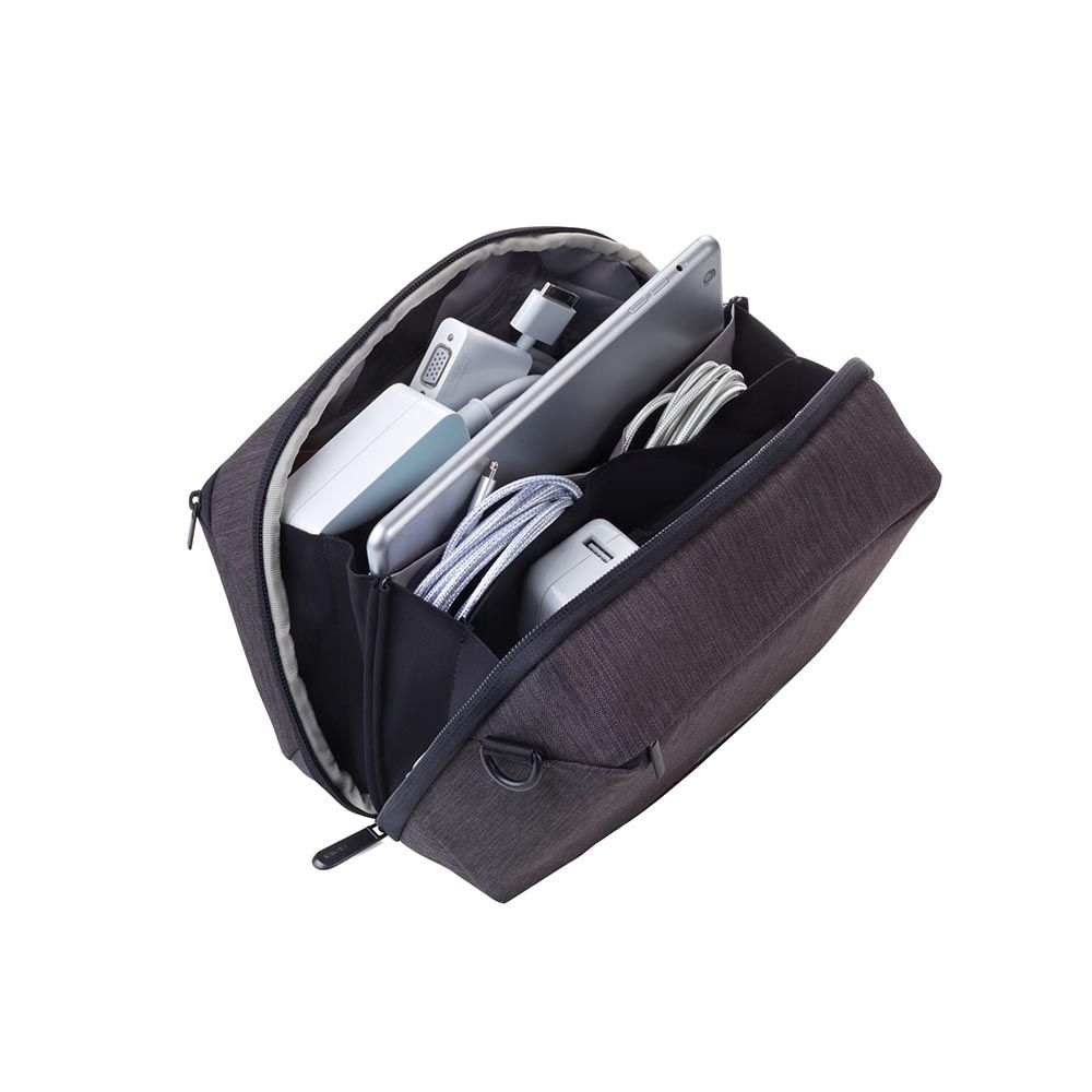 TROIKA Organiser for Electronic Accessories and Cables TOPLADER Grey