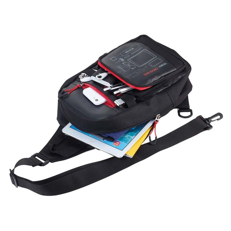 TROIKA Backpack Bag Crossbody CROSS BAG - Black/Red