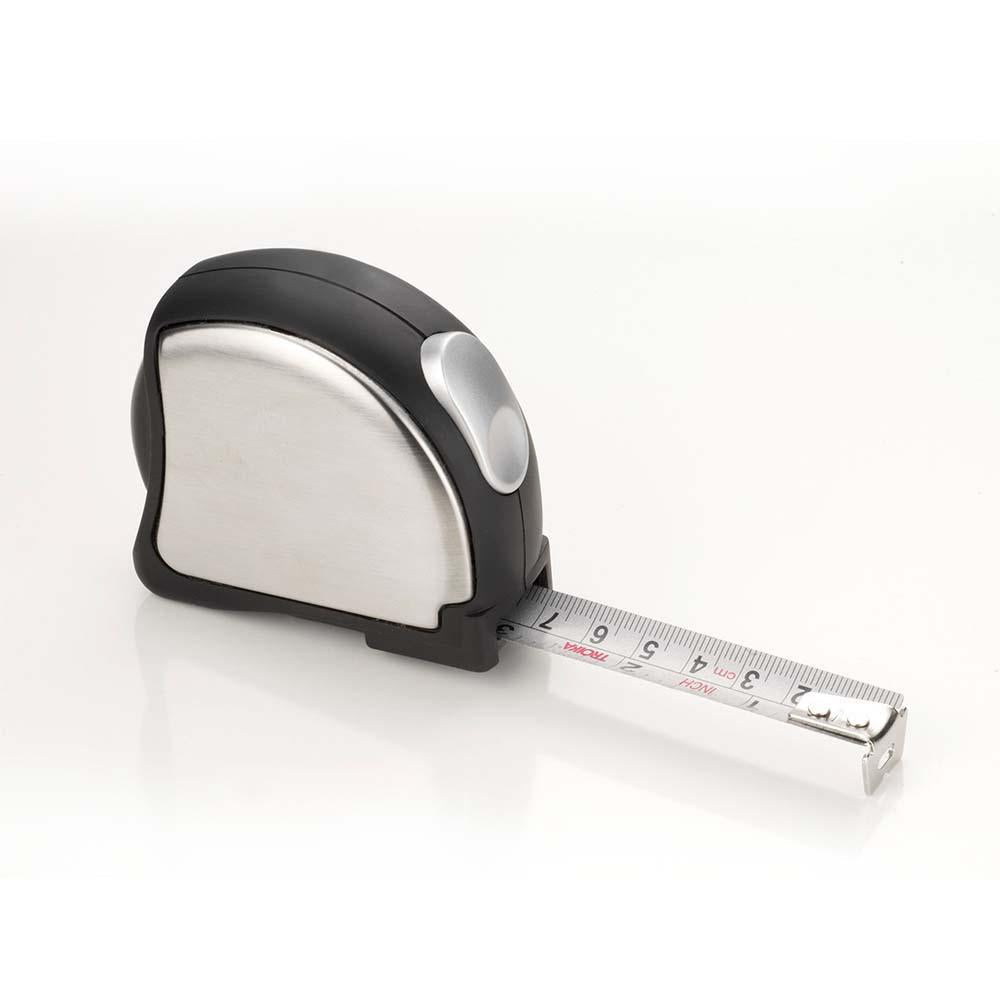 TROIKA Tape Measure ACCURATE Silver and Black