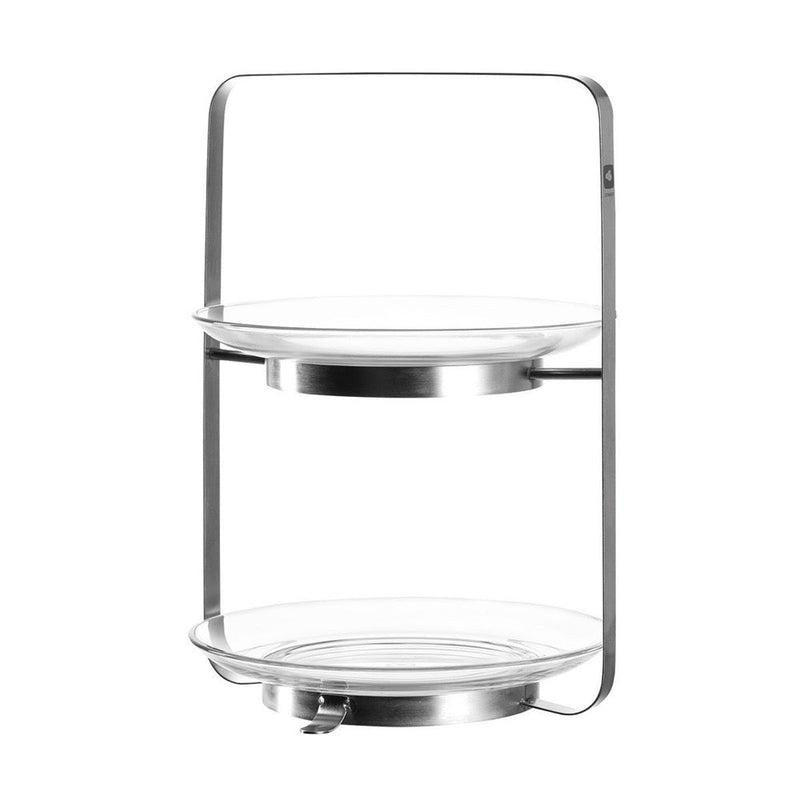 Leonardo 2 - Tiered Serving Stand: Metal Frame with Glass Trays Senso