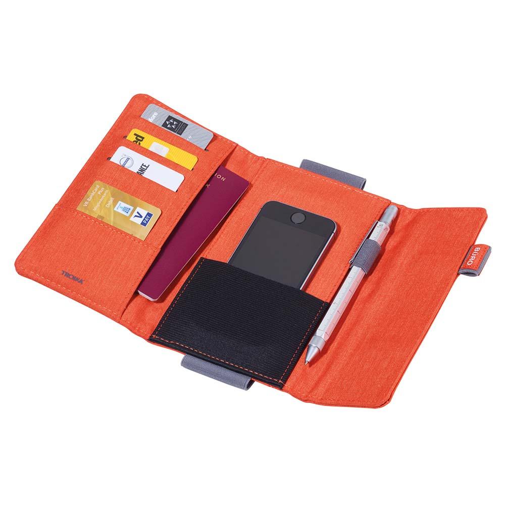 TROIKA Organiser Document RFID Travel Case TRAVEL OFFICE - Orange/Grey